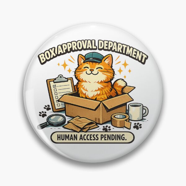 Item preview, Box Approval Department Cat designed and sold by Concrete Coffee Studio.