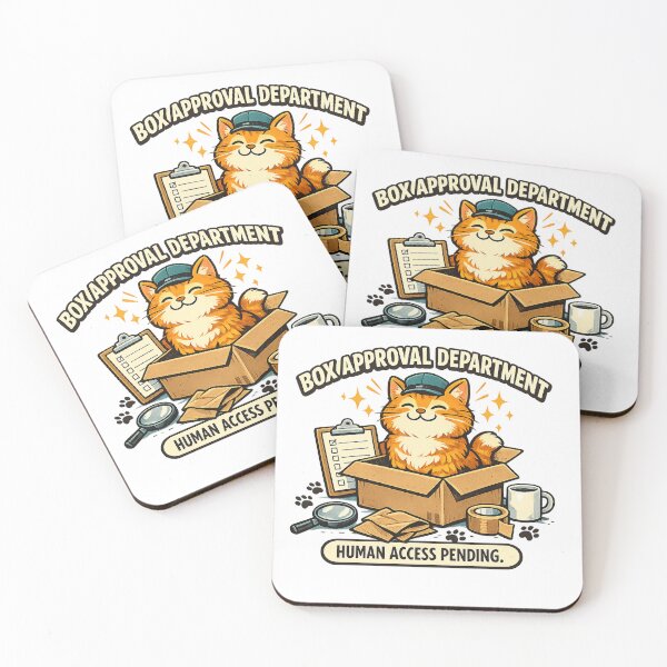 Item preview, Box Approval Department Cat designed and sold by Concrete Coffee Studio.