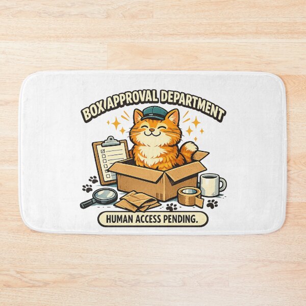 Item preview, Box Approval Department Cat designed and sold by Concrete Coffee Studio.