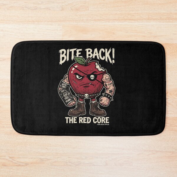 Item preview, Punk Rock Bad Apple Bite Back Retro Cartoon Mascot designed and sold by AdyKurniawan.
