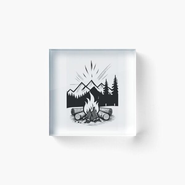 Artikelvorschau, Art - Stylized Mountain Landscape, Scouts and Nature Ambiance entworfen und verkauft von Reverso-Design.
