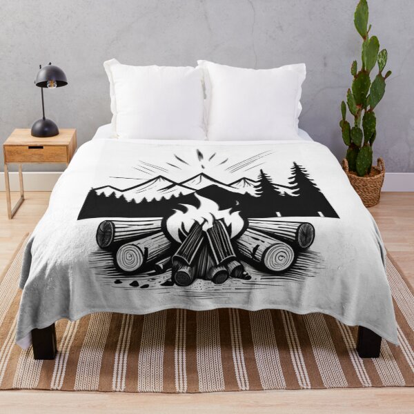 Item preview, Art - Stylized Mountain Landscape, Scouts and Nature Ambiance designed and sold by Reverso-Design.