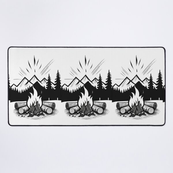 Artikelvorschau, Art - Stylized Mountain Landscape, Scouts and Nature Ambiance entworfen und verkauft von Reverso-Design.
