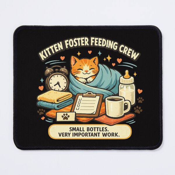 Item preview, Kitten Foster Feeding Crew – Small Bottles Very Important Work designed and sold by Concrete Coffee Studio.