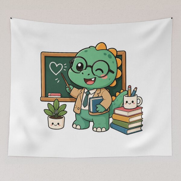 Item preview, Cute Kawaii Dinosaur Teacher | Funny Classroom Dino | Back to School Teacher Gift  designed and sold by Pixanova.