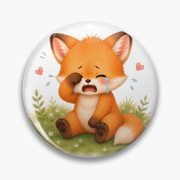 Item preview, Cute Crying Fox Sticker designed and sold by Snikdha.