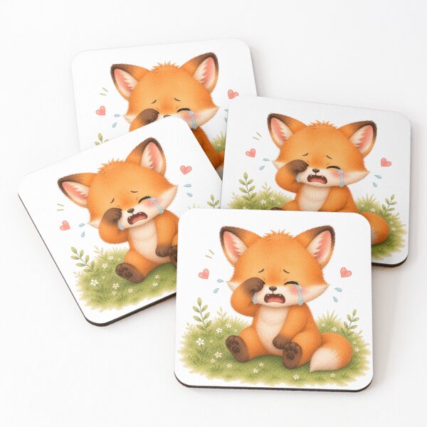 Item preview, Cute Crying Fox Sticker designed and sold by Snikdha.
