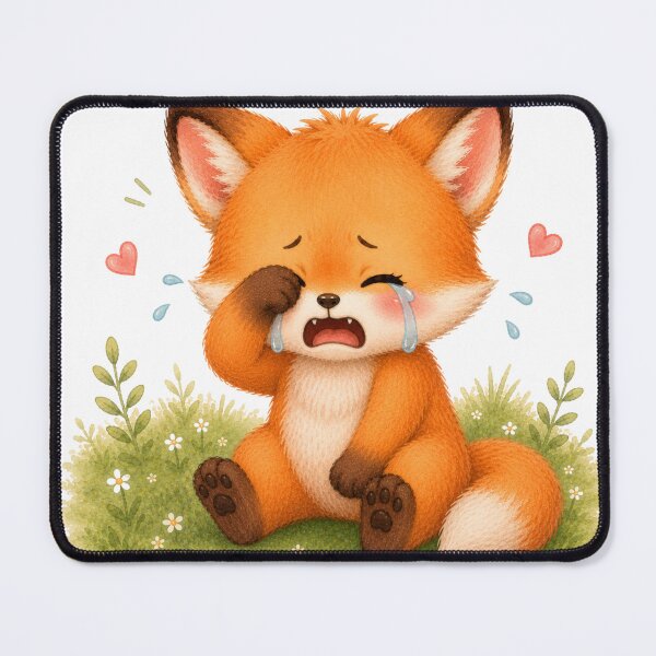 Item preview, Cute Crying Fox Sticker designed and sold by Snikdha.