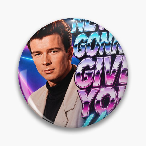 Item preview, Never Gonna Give You Up Retro 80s Synthwave Sticker | Neon Rickroll Vaporwave Pop Art | Vintage Music Lover Gift designed and sold by CosmoMerchStore.