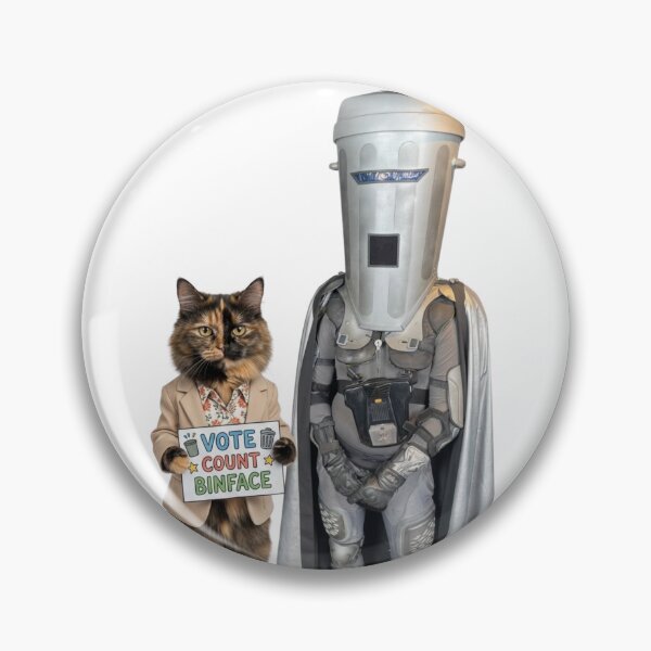 Artikelvorschau, Stimmenzähler-Binface mit Wahlkampfkatze – Lustiges politisches Satire-Design entworfen und verkauft von Palette & Hue.