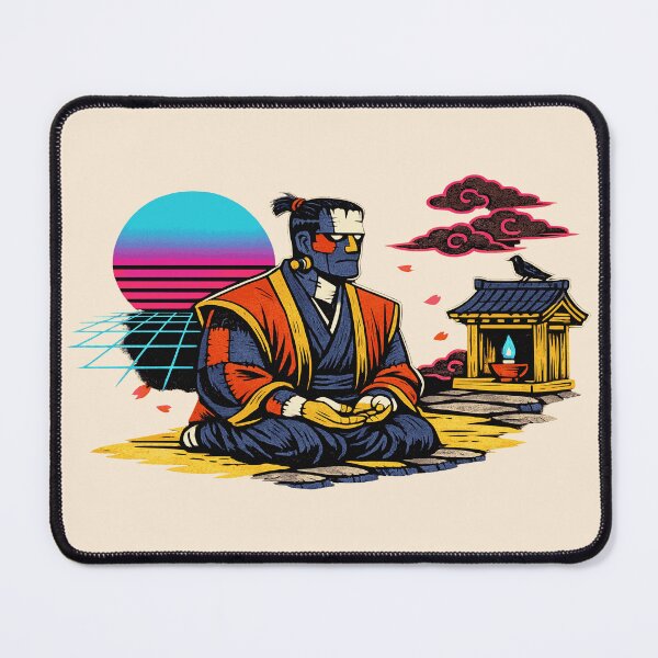 Item preview, Neon Ukiyo‑E Zen Samurai Frankenstein designed and sold by KungPowUnicorn.