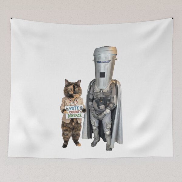 Item preview, Vote Count Binface with Campaign Cat – Funny Political Satire Design designed and sold by Palette & Hue.