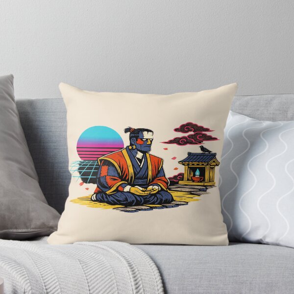 Item preview, Neon Ukiyo‑E Zen Samurai Frankenstein designed and sold by KungPowUnicorn.