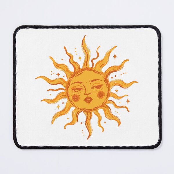 Item preview, Vintage Boho Sun Face Illustration Sticker designed and sold by bubendisart.