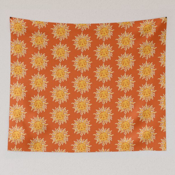 Item preview, Vintage Boho Sun Face Illustration Sticker designed and sold by bubendisart.