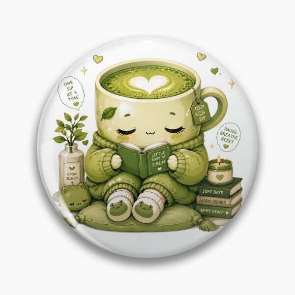 Item preview, Cozy Reading Cup Kawaii Sticker designed and sold by StickersHul.