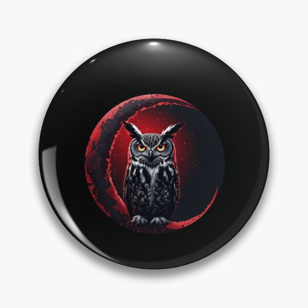 Item preview, Midnight Owl of the Blood Moon designed and sold by halibutgoatramb.