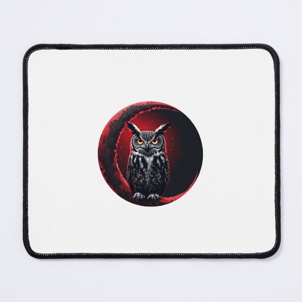 Item preview, Midnight Owl of the Blood Moon designed and sold by halibutgoatramb.