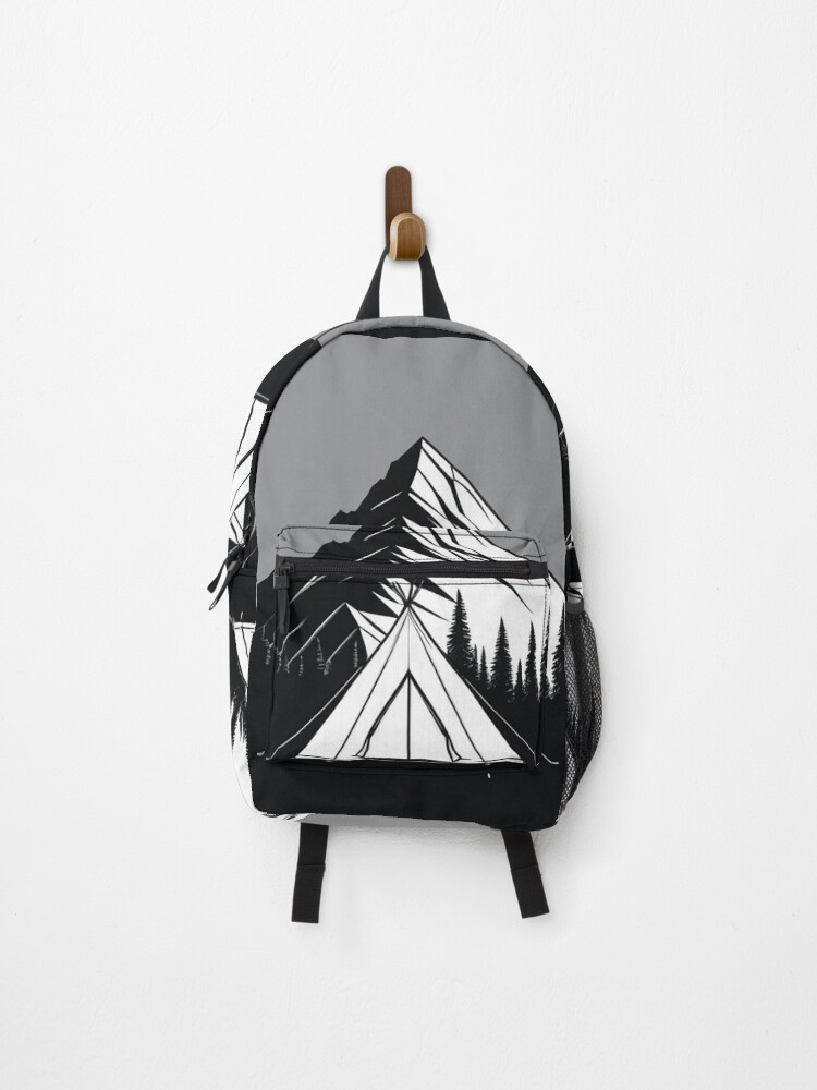 Imagen 1 de 3, Mochila con la obra Art - Stylized Native American Tent, North American Landscape, diseñada y vendida por Reverso-Design.