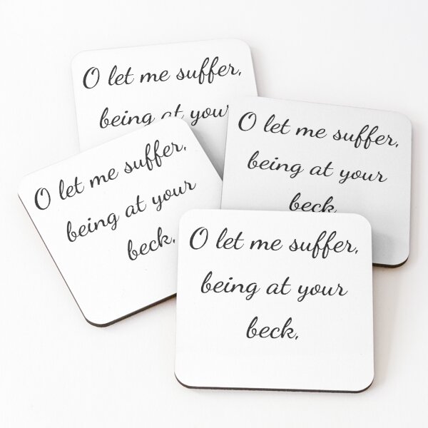 Item preview, “O let me suffer, being at your beck,” - handwriting black designed and sold by ariksworld.