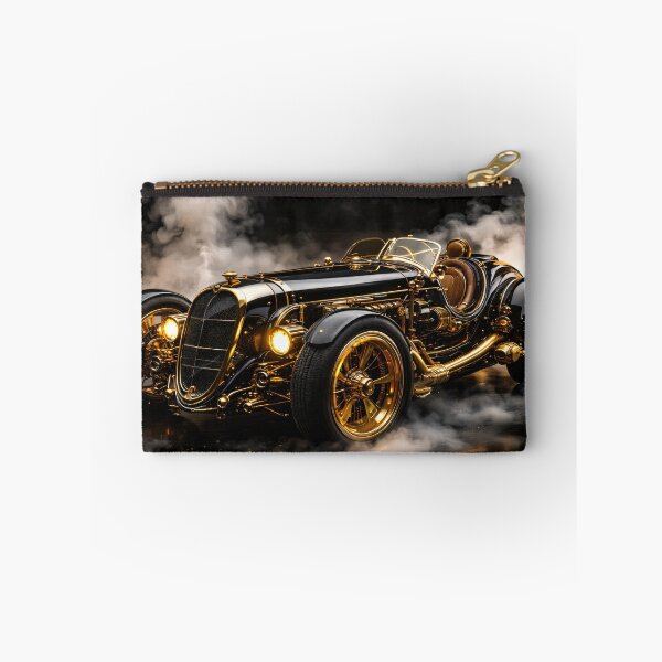 Item preview, Black and Gold Vintage Roadster – Luxury Retro Racing Car Print designed and sold by Kaleidoscope Print.