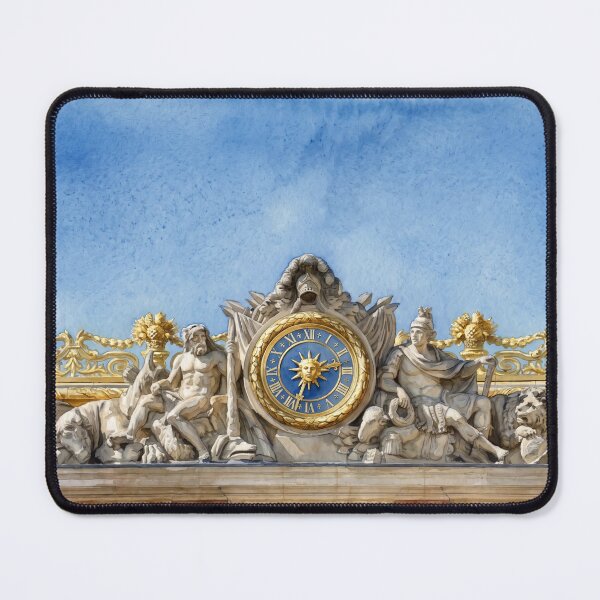 Item preview, Royal Clock of Versailles — Baroque Facade Watercolor designed and sold by M.ALK.Watercolor.