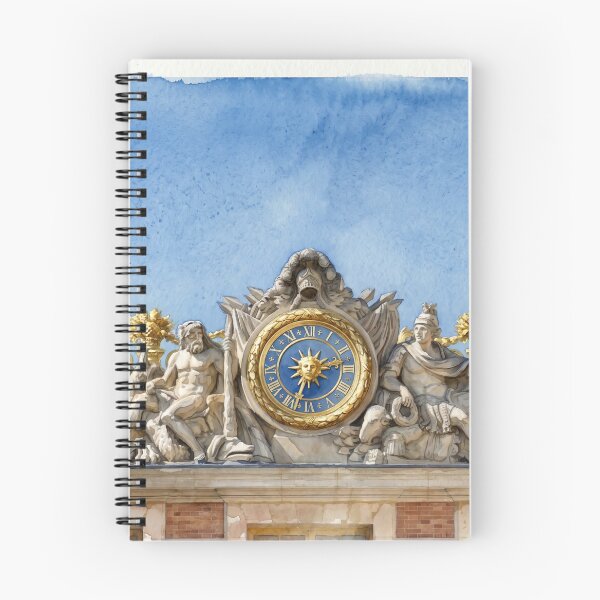 Item preview, Royal Clock of Versailles — Baroque Facade Watercolor designed and sold by M.ALK.Watercolor.