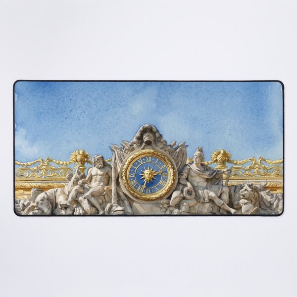 Item preview, Royal Clock of Versailles — Baroque Facade Watercolor designed and sold by M.ALK.Watercolor.