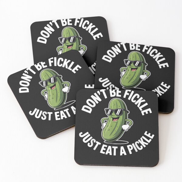 Item preview, Don't Be Fickle Just Eat Pickle Dill Cucumber Funny Pickles designed and sold by MOHAMED FRASER.