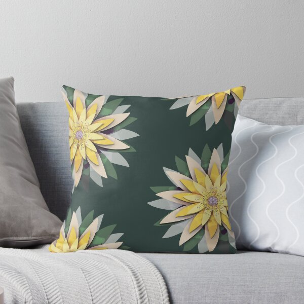 Item preview, Faux Papercut Yellow Lotus Floral Mandala designed and sold by Karin Taylor.
