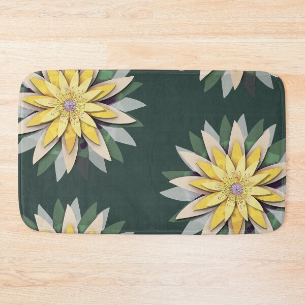 Item preview, Faux Papercut Yellow Lotus Floral Mandala designed and sold by Karin Taylor.