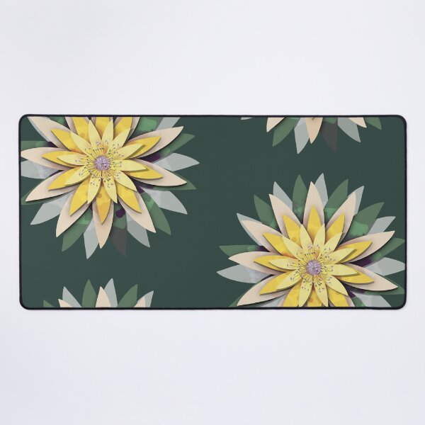 Item preview, Faux Papercut Yellow Lotus Floral Mandala designed and sold by Karin Taylor.