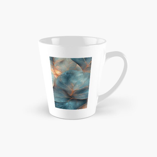 Item preview, Elegant Teal and Copper Leaves - Luxurious Metallic Blue Botanical Art designed and sold by LYAN-STORE.