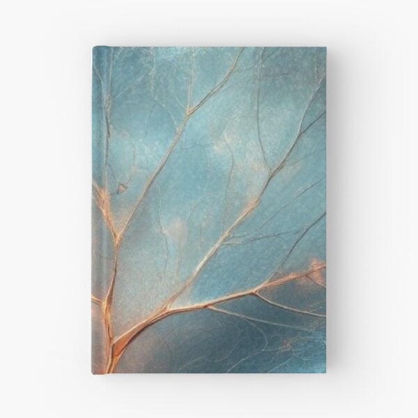 Item preview, Elegant Teal and Copper Leaves - Luxurious Metallic Blue Botanical Art designed and sold by LYAN-STORE.