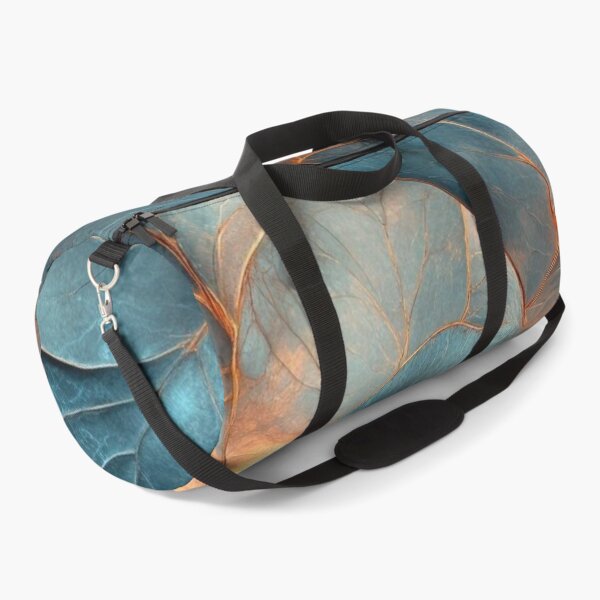 Item preview, Elegant Teal and Copper Leaves - Luxurious Metallic Blue Botanical Art designed and sold by LYAN-STORE.