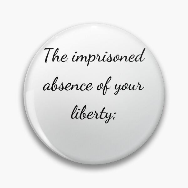 Item preview, “The imprisonment absence of your liberty;” - handwriting black designed and sold by ariksworld.