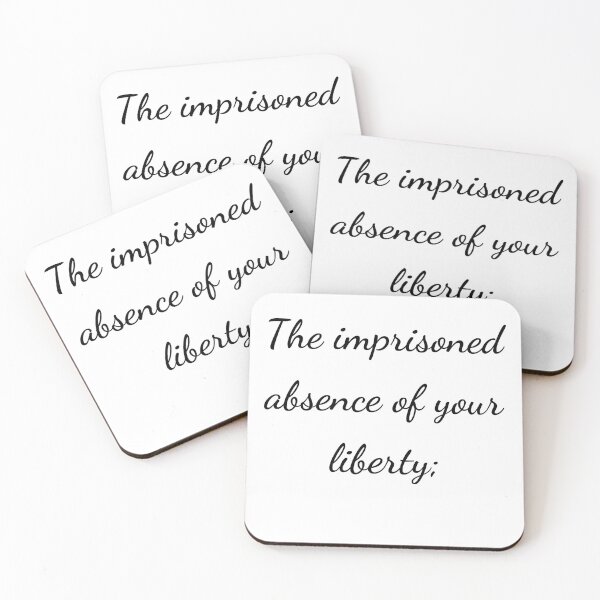 Item preview, “The imprisonment absence of your liberty;” - handwriting black designed and sold by ariksworld.