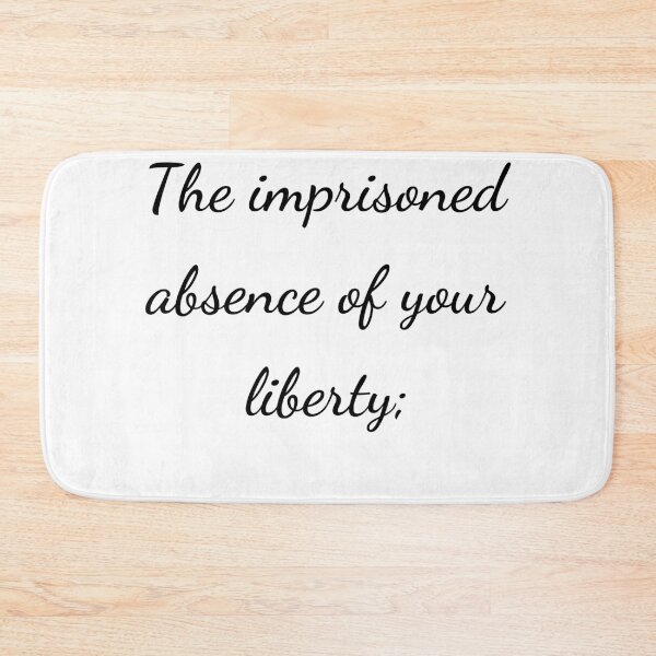 Item preview, “The imprisonment absence of your liberty;” - handwriting black designed and sold by ariksworld.