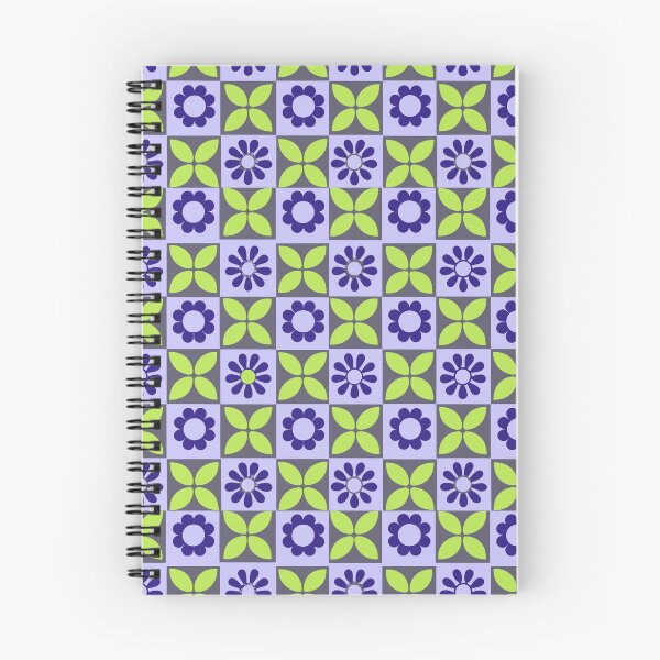 Item preview, Yellow Navy Mediterranean Tile Pattern with Floral Clover Motifs designed and sold by 555Design.