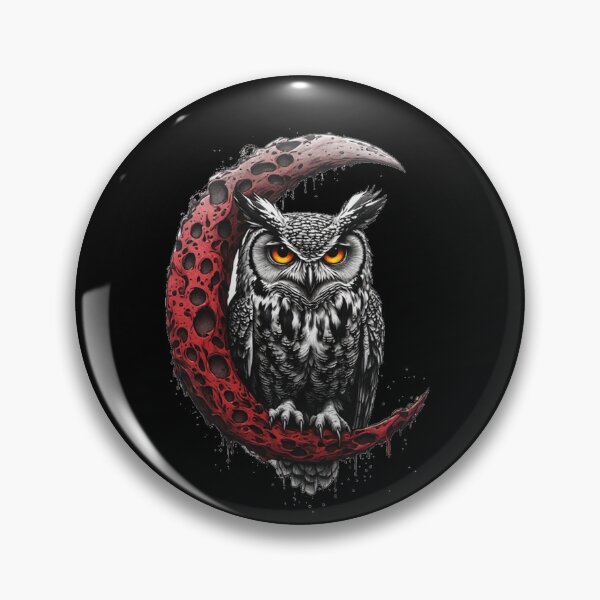Item preview, Midnight Owl of the Blood Moon designed and sold by halibutgoatramb.