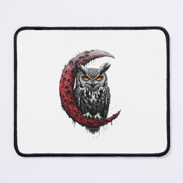 Item preview, Midnight Owl of the Blood Moon designed and sold by halibutgoatramb.