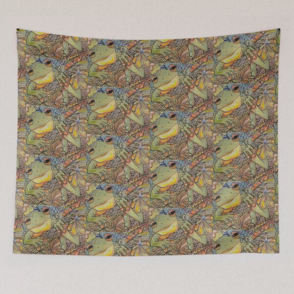 Item preview, Whimsical Frog & Butterfly Fantasy designed and sold by pbchan.