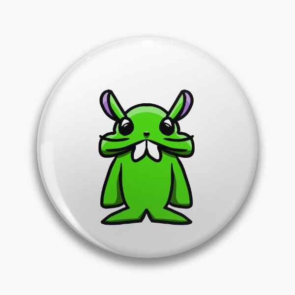 Item preview, Cute Green Bunny with Big Buck Teeth – Kawaii Sticker Art designed and sold by davidmalec.
