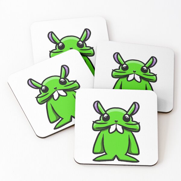 Item preview, Cute Green Bunny with Big Buck Teeth – Kawaii Sticker Art designed and sold by davidmalec.