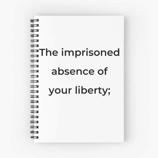 Item preview, “The imprisonment absence of your liberty;” - print black designed and sold by ariksworld.