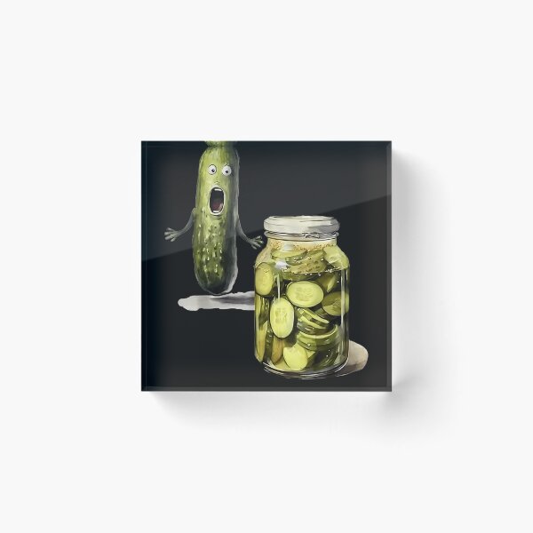 Item preview, Funny Pickle Surprise A Cucumber and A Jar of Sliced Pickles Fun designed and sold by MOHAMED FRASER.