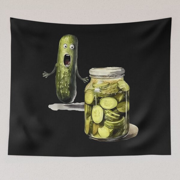 Item preview, Funny Pickle Surprise A Cucumber and A Jar of Sliced Pickles Fun designed and sold by MOHAMED FRASER.