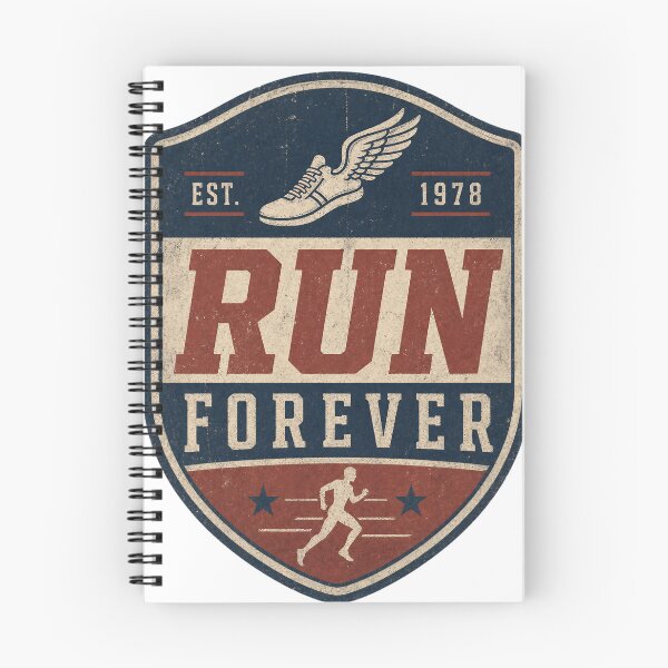 Item preview, Run Forever – Vintage Athletic Badge Running Design designed and sold by Jandedan.