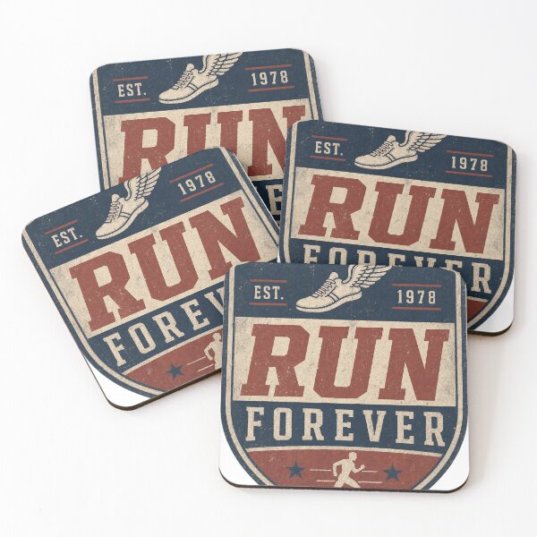 Item preview, Run Forever – Vintage Athletic Badge Running Design designed and sold by Jandedan.