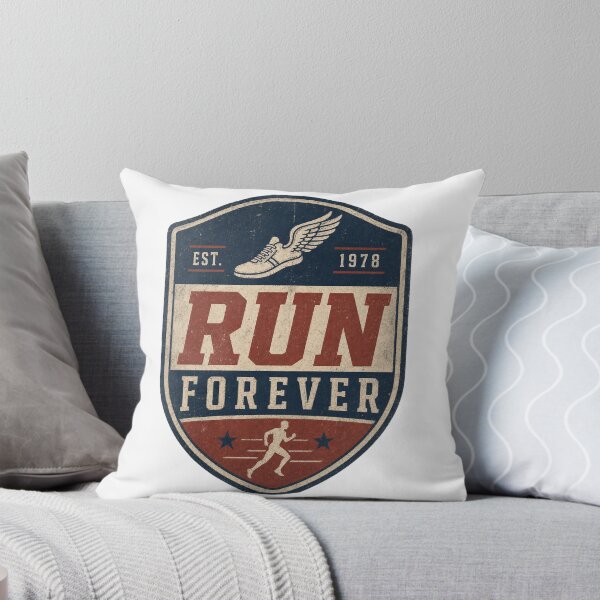 Item preview, Run Forever – Vintage Athletic Badge Running Design designed and sold by Jandedan.